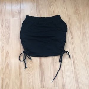 Lace up mini skirt